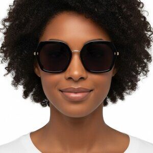 New Authentic Vedi Vero Grey Hexagonal Ladies Sunglasses VVCC13 BLK 55 VVCC13 BL